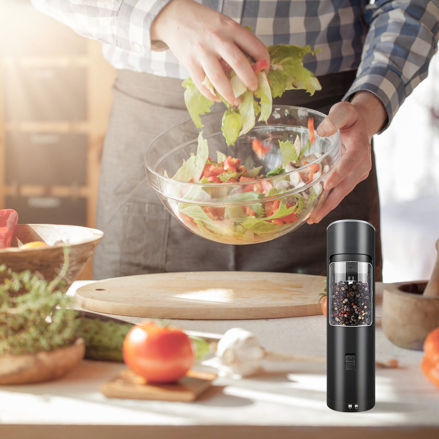 Electric Salt And Pepper Grinder Automatic Gravity Sensor