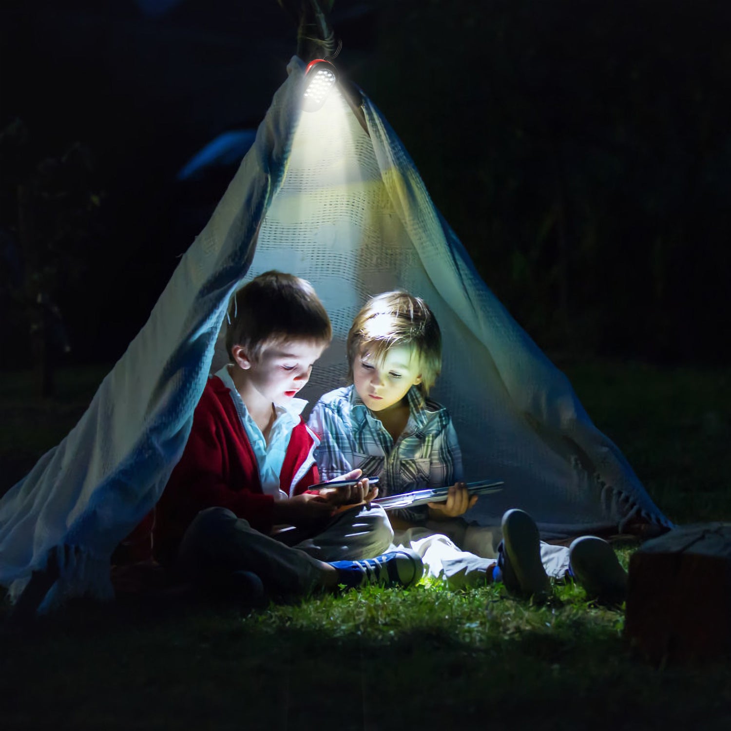 Magnetic LED Work Light With Hook Compact Flashlight For Camping Hiking Emergency